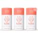 Hume Supernatural Aluminum Free Deodorant for Women & Men - Safe for Sensitive Skin - Probiotic Plant-Based Baking Soda Free Aloe & Cactus Flower Anti Sweat Stain & Odor - Wild Coral 3-Pack Wild Coral - 3 pack