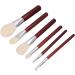 Eyebrow Blusher Makeup Brush Set Soft Brush Hair Portable 6pcs Cosmetic Brush with Redwood Handle Apply Eye Shadow Highlight for Makeup Look - Buy Online on GoSupps.com