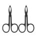 Motanar (2 Pack) Scissors Shaped Eyebrow Tweezers Clip - Flat Tip Tweezers Hair Plucker for Hair and Eyebrows Personal Care Multicolor (Black Straight)