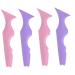 Healeved 4 Pcs Silicone Beauty Ruler Winged Eyeliner Stamp Eyeliner Micro Eyelash Mascara Lash Guard Comb 15X4.15CMx2pcs Assorted Colorx2pcs
