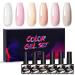 Nail Polish Gel 6Pcs/Set x8.5ml Soak Off Gel UV LED Semi Permanent Varnish for Nail Art 100Colors for Base Top Coat Gifts - (Color: STE11)