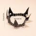 KIPETTO Gothic Leather Crown Black Halloween Costume Headdress Adjustable Gothic Headband for Halloween Masquerade Wedding Birthday Party - Buy Online on GoSupps.com