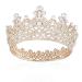 Sunolga Crown Women Girls Rhinestone Womens Vintage Tiara Queens Birthday Pageant Costume Crown Bridal Crowns for Wedding Halloween Gold