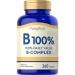 Piping Rock Vitamin B-100 Complex | 360 Tablets | Vegetarian Supplement | Non-GMO Gluten Free