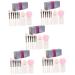 Beaupretty 5 Sets Makeup Brush Set Facial Tools Eye Shadow Brush Face Sponge Makeup Tool Make up Sponges Makeup Brush for Girls Makeup Supplies Travel Square Artificial Fiber Suite White