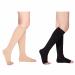 WSYKC compression socks set (2 pairs) open-toe compression socks 23-32 mmHg gradient pressure a couple in black and beige S S black beige