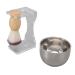 3 Piece Shaving Brush Set for Men - Acrylic Holder Bubble Cup & Nylon Bristles | Premium Grooming Kit - Buy Online on GoSupps.com