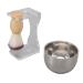 Ozgkee 3 Piece Shaving Brush Set for Men Acrylic Brush Holder Bubble Bowl Nylon Bristle Brush Set