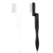 Sibba Folding Eyelash Comb 2 PCS Metal Teeth Eyelashes Separator Curler Steel Eyebrow Mascara Brush Lash Comb Cosmetic Brushes Makeup Grooming Tools(Black & Transparent) 2PCS Black&Transparent