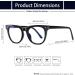 Kanastal Blaufilter Glasses - Blue Light Filter Metal Frame Reading Glasses for Men & Women - Sleep & Gaming Reflective Blue Light Glasses - 1 Black - Buy Online on GoSupps.com