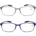 Mcoorn Reading Glasses 1.5x - Flexible Lightweight Anti-Blue & Anti-Reflective (2 Pack) for Men & Women with Case - Grey + Blue - Buy Online on GoSupps.com