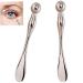 2pcs Massage en M tal Massage B ton Anti-Ride Masque Applicateur De Cr me pour Les Yeux M lange des Spatules Scoop Eyes Massage Bar De Beaut Ilver