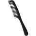 VENYAA 4X Black Double Row Tooth Detangler Hair Comb Shampoo Comb with Handle for Long Curly Wet Hair - Buy Online on GoSupps.com