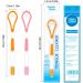 HORREX 10-Pack Tongue Scraper - 2-in-1 Stainless Steel Tongue Brush for Fresh Breath & Oral Hygiene - Buy Online on GoSupps.com