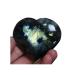Natural Labradorite Heart Love Palm Stone Worry Stone Crystal Quartz Gemstone Pocket Stone Reiki Balancing Decoration 100-150 Grams Stone Collection