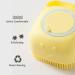 Putybudy Pets Bath Body Brush with Shampoo Dispenser | Soft Silicone Bristles | Exfoliating Shower Massage Brush in Pink/Blue/Yellow - Buy Online on GoSupps.com