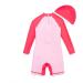 BONVERANO Baby Girls Long-Sleeve Swimsuit UPF 50+ Sun Protection | Toddler Bathing Suit 18-24 Months Pink - Buy Online on GoSupps.com