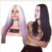 BGHJUE African Purple Gradient Long Straight Lace Front Wig - Pre Plucked Human Hair for Black Women | Brazilian Remy Quality - Buy Online on GoSupps.com