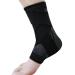 Scott Edward Ankle Brace with Adjustable Compression Strap 1pcs Ankle Protection Achilles Tendon Support Wrap Breathable Neoprene Sleeve Four Sided Elastic Ankle Fixation Protector for Men&Women Black M