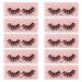 10 Pairs 13-14mm 3D Mink Lashes Natural False Eyelashes Dramatic Fluffy Soft Wispy Volume Cross Reusable Eyelash MaKeup (#302)