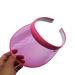 ZZZALL Women Unisex Summer Sweet Candy Color UV Protection Open Top Sun Blare Hut Transparent PVC Plastic Width Calme Clip-on Sport Running Beach Cap 10 Colors-Pink