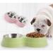 Fuwok Double Dog Bowl Non Slip Removable Stainless Steel Double Bowl 2-IN-1 Dog Bowl with Non-spill For Small Dogs Cats and Animal etc(S Pink) S Pink - Buy Online on GoSupps.com
