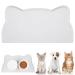 Womlex bowl pad dog cats dog bowl underlay cat bar made of silicone dog cats feed mat waterproof and non -slip cat head shape (light gray 44x25cm) light gray 44x25cm