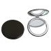 ZCOOOOOOL round folding mirror 6.7 cm make-up mirror of professional double-sided make-up mirror (one side enlarged the other side normal) PU surface mirror N Black