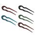 Minkissy 5pcs French Hair Fork Celluloid Chignon Hair Pins Hair Updo U-Shaped Hairpins Braid Twist Bobby Pins for Buns
