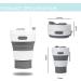 UNNESTAR Collapsible Camping Cup with Straw - 450ml Portable Gray Silicone Folding Coffee Cup for Outdoor Travel - Buy Online on GoSupps.com