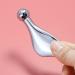 3D Eye Cream Massager - Double Heads Rotating Roller Ball & Mini Scraping Board for Skin Care - Silver - Buy Online on GoSupps.com