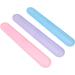 kwmobile 3x Plastic Toothbrush Case - Ventilated Design in Pink Violet & Light Blue - 20.5 x 3 x 2 cm - Ideal for Travel & International Shipping - Buy Online on GoSupps.com