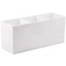 Makeup Brush Holder Organizer Cosmetic Brushes Container Storage 3 Slots - Great for Vanity (White) 03-White
