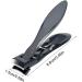 Nail Clippers - | Nail Clippers | Stainless Steel Nail Clippers with Nail File | Comfortable Grip Nail Clippers for Men and Women Pedicure Tools Nail Care for Grooming Black - Buy Online on GoSupps.com