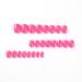 Fuscia Pink Square Short Press On Nails - 24 Pcs Glossy False Nails for Women & Girls | Artifical Acrylic Nails with Designs - Style 14 - Buy Online on GoSupps.com