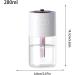 Desktop Humidifier - 280ml Facial Mister Desk Personal Air Humidifier - Rechargeable Cool Mist Humidifiers with Starry Projector Personal Desktop Humidifier for Bedroom Nightstand White - Buy Online on GoSupps.com