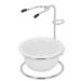 2Pcs Men Manual Shaving Set Stainless Steel Shaving Soap Bowl Brush Holder Stand Set Accessories Mini Compact for Home Travel Salon