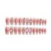 RikView Long Press on Nails - 24 PCS Pink Coffin Nails with 3D Design | Glossy Full Cover Fake Nails for Women - Buy Online on GoSupps.com