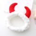 S-Trouble Pl sch Red Ochse Devil Horns Headband | Funny Makeup Shower Hairband for Girls | Festival & New Year Party Accessory - Buy Online on GoSupps.com