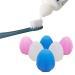 EasyHonor Toothpaste Cap Self Closing Toothpaste Squeezer Toothpaste Dispenser Hygiene for for Kids and Adults in Bathroom No Mess or Waste.(Egg Shape 6 Pack 3 Colors) Egg Shape 6 Pack White+Blue+Pink