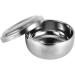 Yotown Beard Brush & Shaving Soap Bowl Set for Men - Silver Metal Shave Tool with Lid for Smooth & Hygienic Shaving - Buy Online on GoSupps.com