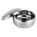 Yuyte Men Wet Shaving Soap Cup Bowl Silver Metal Face Cleaning Health Care Shaving Tool with Lid