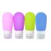 Perfecbuty 4PCs 80ml Portable Travel Silicone Set BPA-Free and TSA approved travel containers for shampoo rinsing shower gel lotion etc toilet items & body care