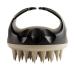 Fanxiya Shampoo -brush hair massage brush made of silicone scalp massager wet & dry for peeling head massage scalp massager and head relaxation (black 1)