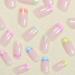 24 Pcs Pink Press On Nails - SHANRUN Colorful Short Square Fake Nails | Glossy French Tip Acrylic Full Cover Nail Art Kit - Buy Online on GoSupps.com