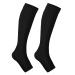 Calf Compression Sleeves Graduated Compression Socks for Running Shin Splint Calf Pain Relief Comfortable and Secure Footless Socks (M-Black) M Black