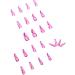 Coffin Shiny False Nails Long Ballet Flats Press Full Cover Acrylic False Nails Glue on Nails 24 Pieces for Women and Girls - Buy Online on GoSupps.com