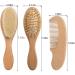 PandaEar Baby Hair Brush and Comb Set | Natural Wooden Hairbrush with Soft Goat Bristles for Newborn, Infant, Toddler, Kids - Buy Online on GoSupps.com