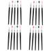 Hemoton 20 Pcs Silicone Eyeshadow Brush Lipstick Brush Applicator Lipstick Lip Applicator Plastic Handle 14.7x0.9cmx4pcs As Shownx4pcs