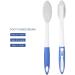 Toe and Foot Towel Brush with Pumice Stone Reusable Drying for Cleaning Between Toes Soft Skin Exfoliation Long Handle for Seniors Adults Kids - Buy Online on GoSupps.com